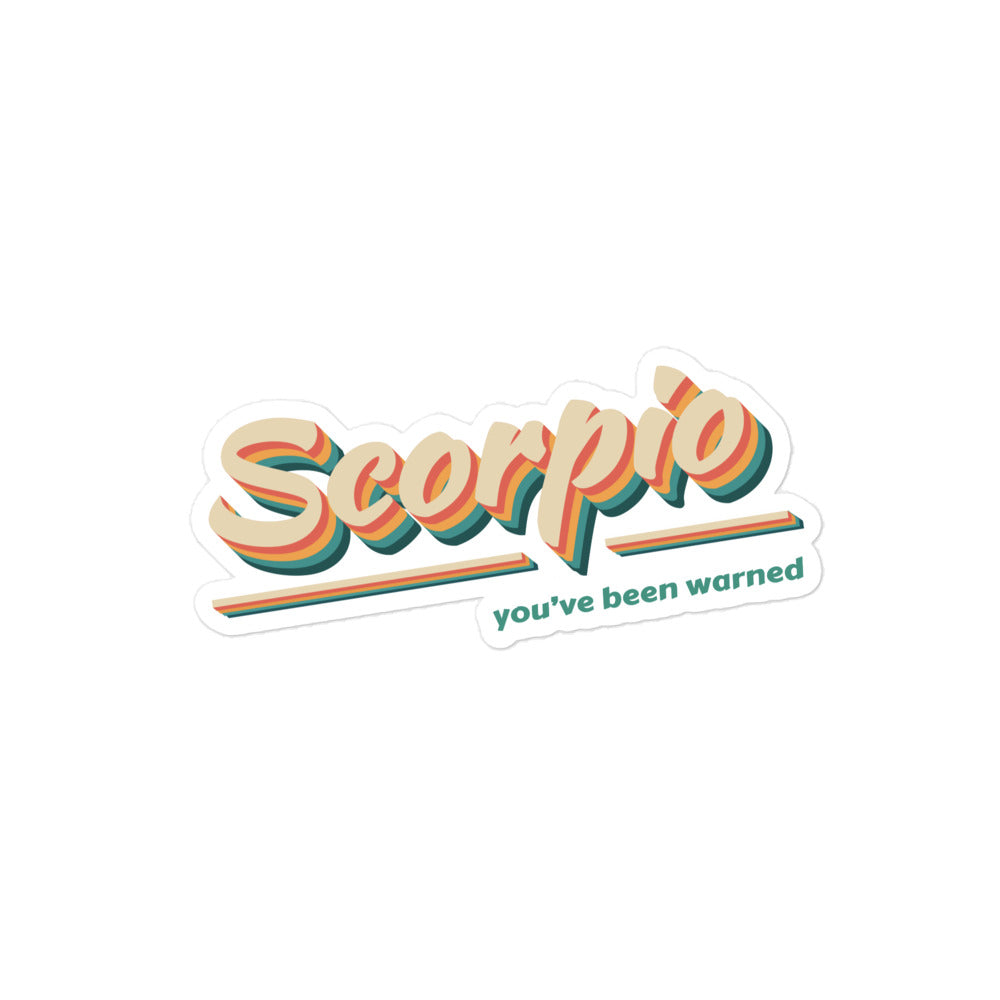 Scorpio - You've Been Warned Sticker