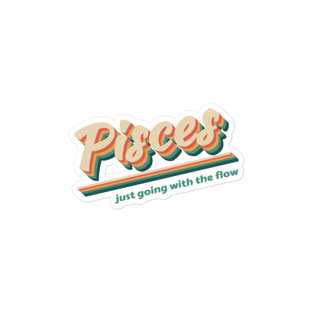 Pisces - Just Going with the Flow Sticker