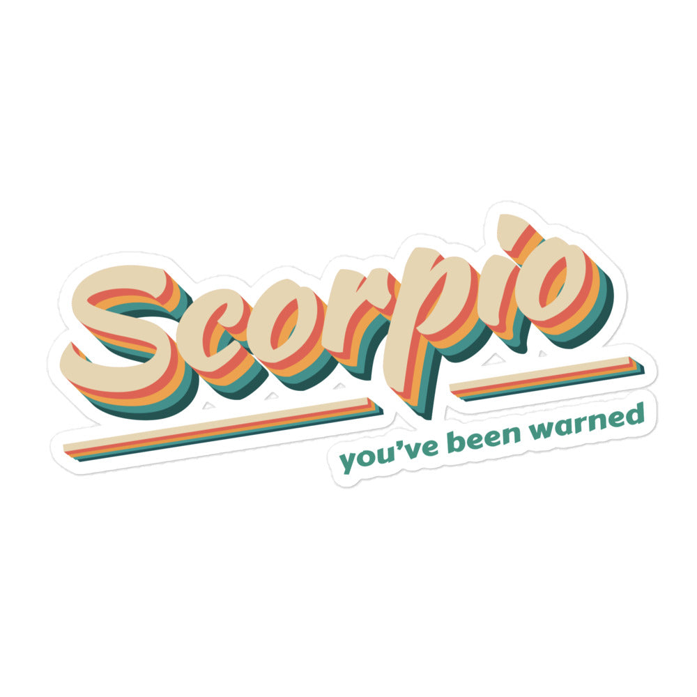 Scorpio - You've Been Warned Sticker